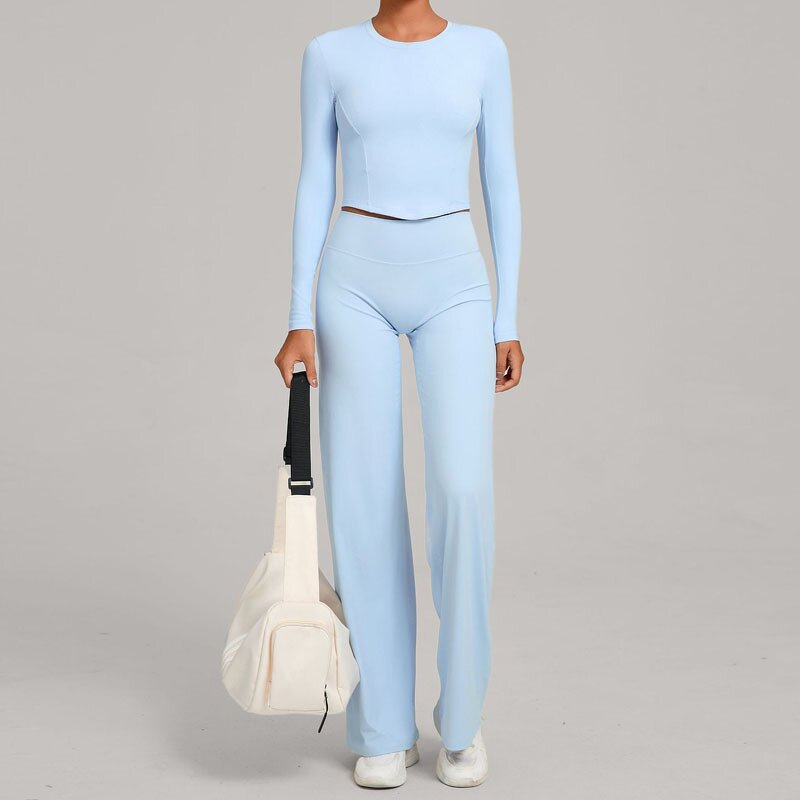 Women's Yoga Set Manufacturer - OEM/ODM Custom 2-Piece Seamless Long Sleeve Set