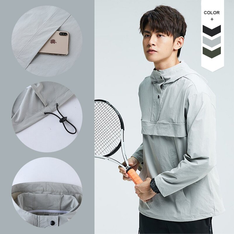 Men's Athletic Hoodie Manufacturer - OEM/ODM Custom Stand Collar Thick Long Sleeve