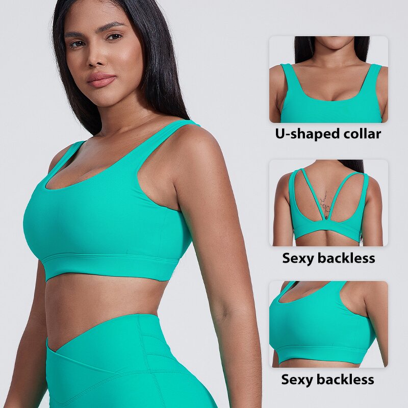 Sports Bra Manufacturer - OEM/ODM Custom Plus Size Backless Padded Yoga Bra