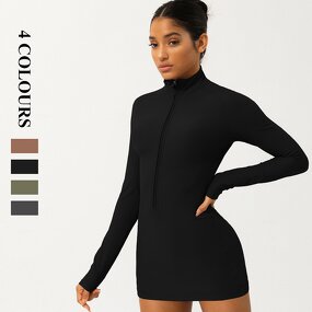 Women's Bodysuit Manufacturer - OEM/ODM Custom Sports Nude Slim Fit Windproof Jumpsuit