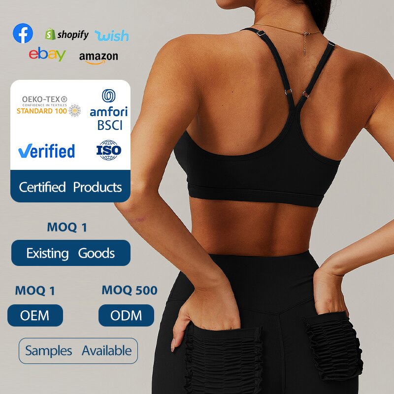 Sports Bra Manufacturer - OEM/ODM Custom Thin Strap Beauty Back Halter Top