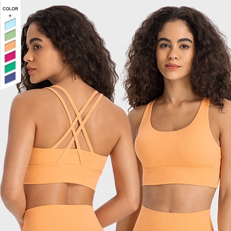 Sports Bra Manufacturer - OEM/ODM Custom Cross Back Yoga Bra with Lining