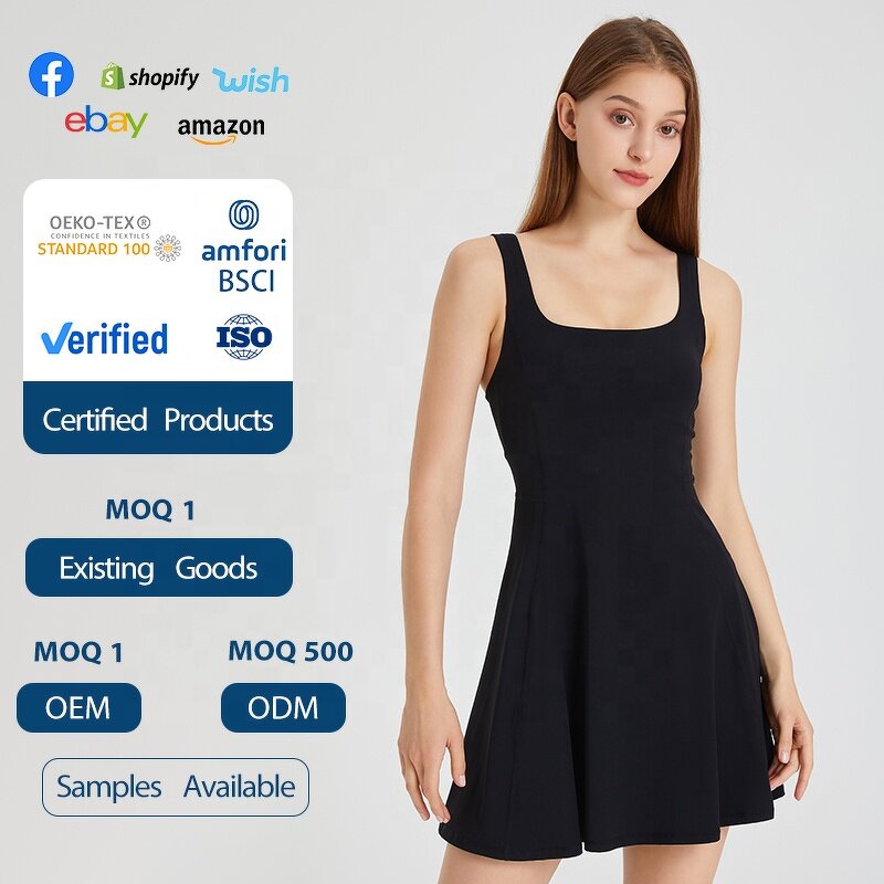 Women's Tennis Skirt Manufacturer - OEM/ODM Custom Square Neck Shoulder Design Skirt