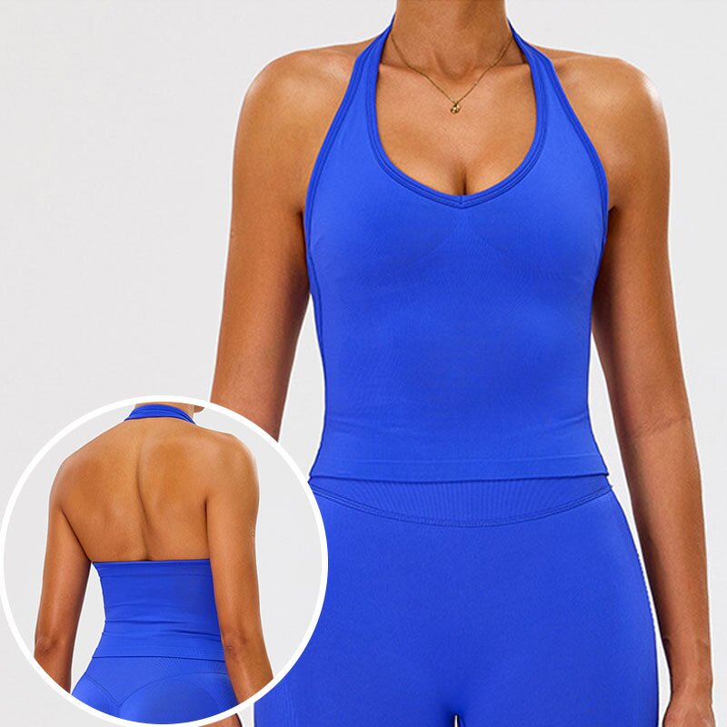 Women's Halter Tank Top Manufacturer - OEM/ODM Custom Seamless Beauty Back Top