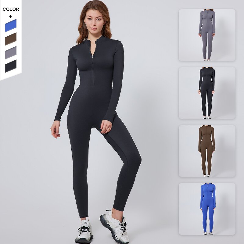 Women's Jumpsuit Manufacturer - OEM/ODM Custom Seamless Nude Long Sleeve Playsuit