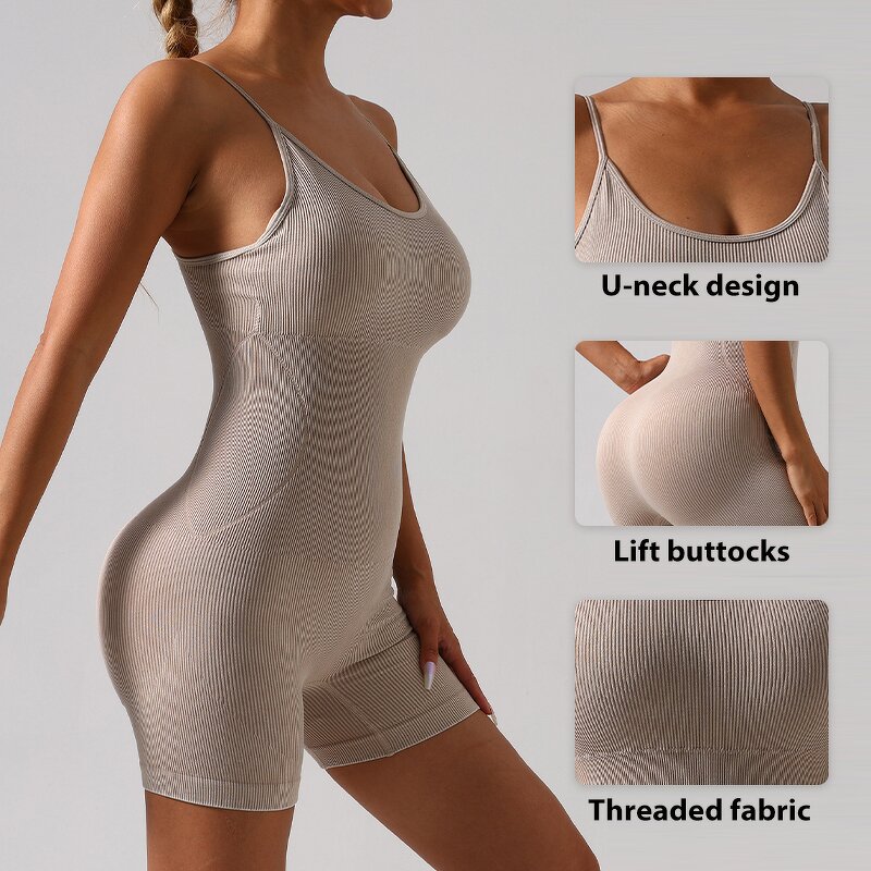 Women's Jumpsuit Manufacturer - OEM/ODM Custom Seamless Backless Hip Lift Shapewear