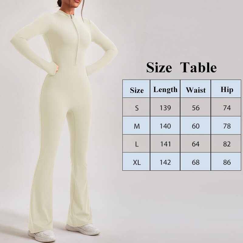 Women's Jumpsuit Manufacturer - OEM/ODM Custom Long-Sleeved Zipper Hip Lifting Jumpsuit