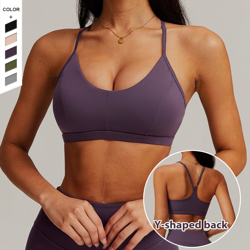 Sports Bra Manufacturer - OEM/ODM Custom Thin Strap Beauty Back Halter Top