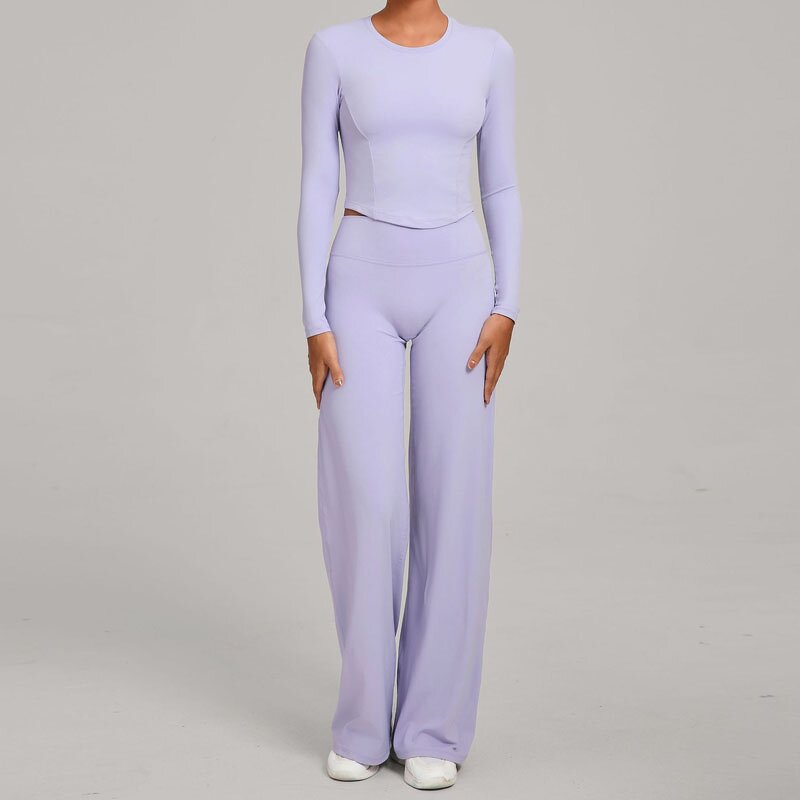 Women's Yoga Set Manufacturer - OEM/ODM Custom 2-Piece Long Sleeve Leggings Set