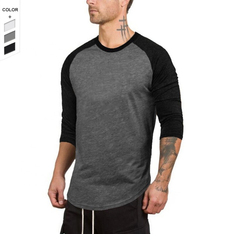 Men's T-Shirt Manufacturer - OEM/ODM Custom Hip Hop Slim Fit Raglan T-Shirt