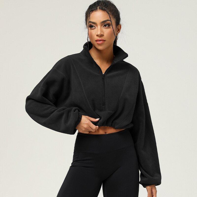 Women's Hoodie Manufacturer - OEM/ODM Custom Thicken Keep Warm Stand Collar Hoodie