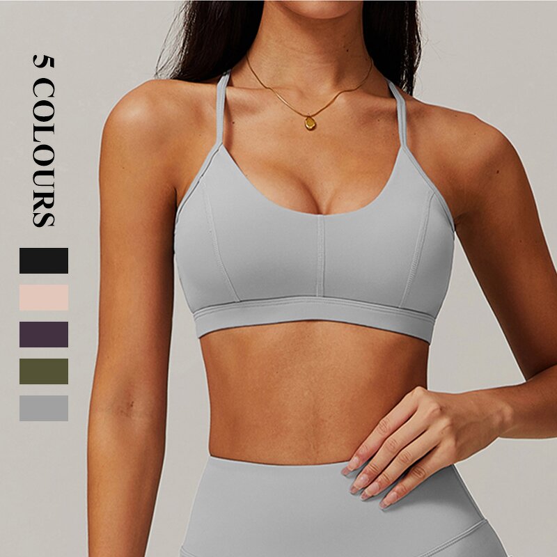 Sports Bra Manufacturer - OEM/ODM Custom Thin Strap Beauty Back Halter Top