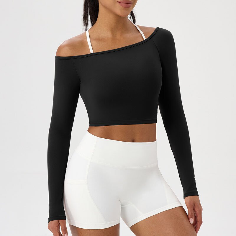 Women's Tshirt Manufacturer - OEM/ODM Custom One Shoulder Long Sleeve T-shirt