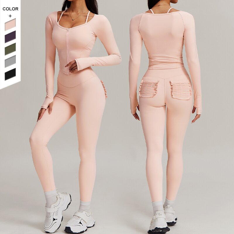 Women's Sports Set Manufacturer - OEM/ODM Custom Sports Jacket Legging Set