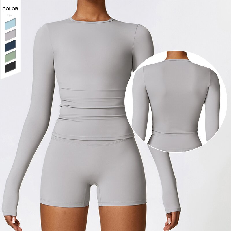 Women's Top Manufacturer - OEM/ODM Custom Woolen Long Sleeve Yoga Clothing