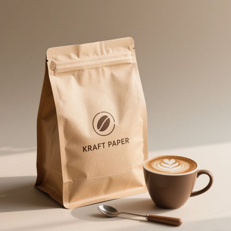 Coffee Bag Manufacturer - OEM/ODM Custom Flat Bottom Kraft Paper Bag