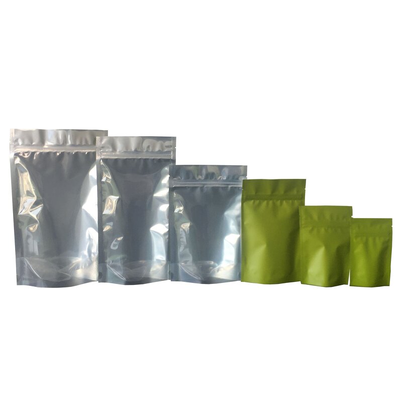 Stand up Pouch Manufacturer - OEM/ODM Custom Green Foil Mylar Zipper Bag