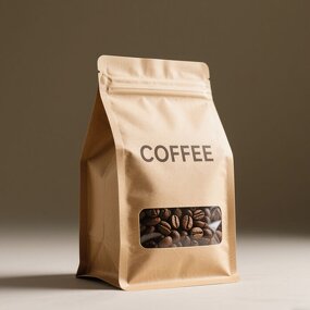 Kraft Paper Pouch Manufacturer - OEM/ODM Custom Flat Bottom Window Coffee Bag