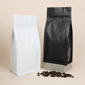 Coffee Bag Manufacturer - OEM/ODM Custom UV Printed Kraft Flat Bottom Bag