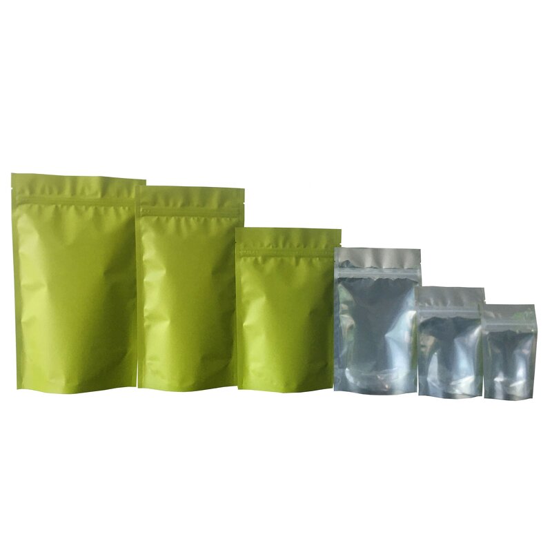 Stand up Pouch Manufacturer - OEM/ODM Custom Green Foil Mylar Zipper Bag