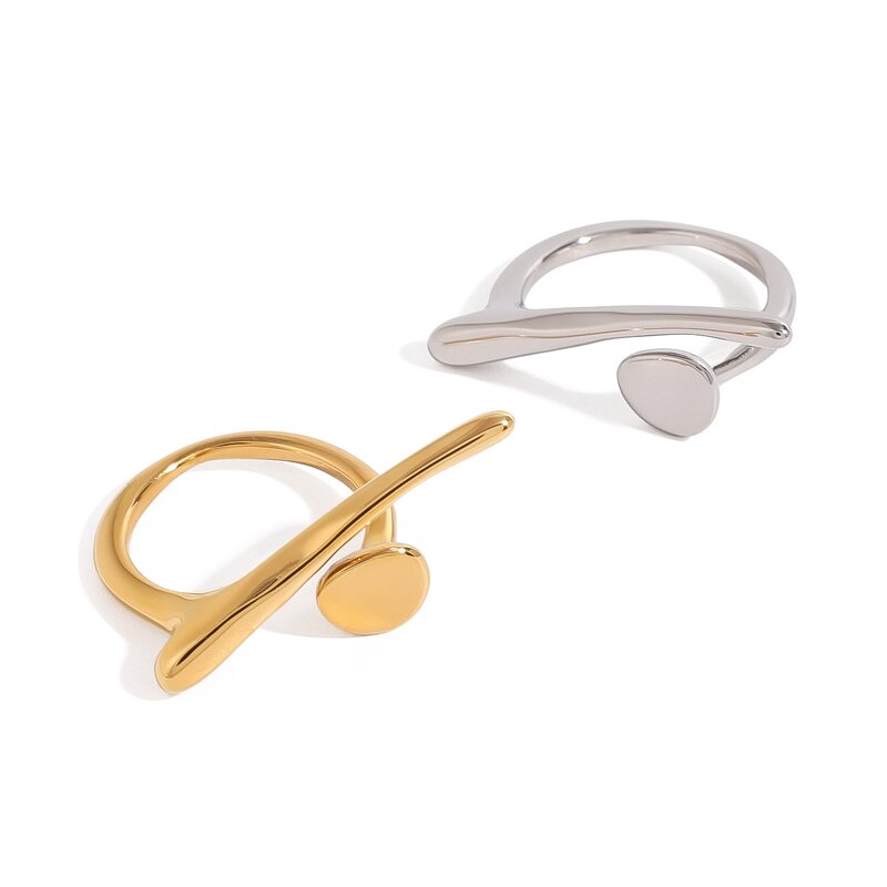 Geometric Open Ring Manufacturer - Custom 18K Gold Plated