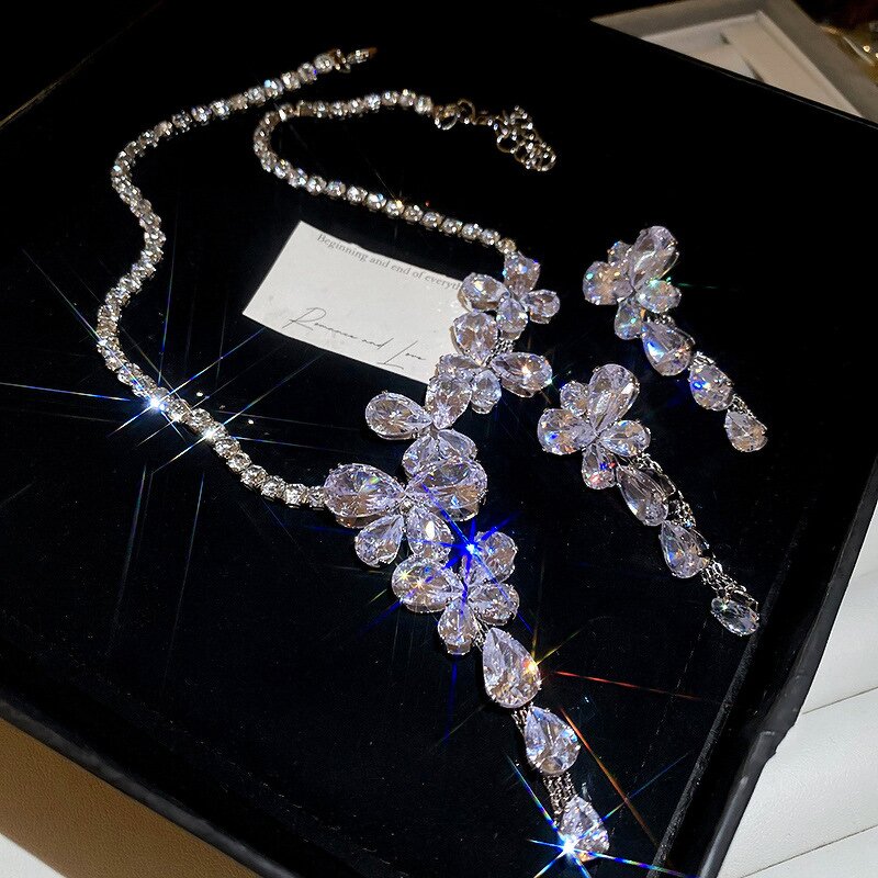 butterfly Jewelry Set Supplier - Custom Copper Inlaid Zircon