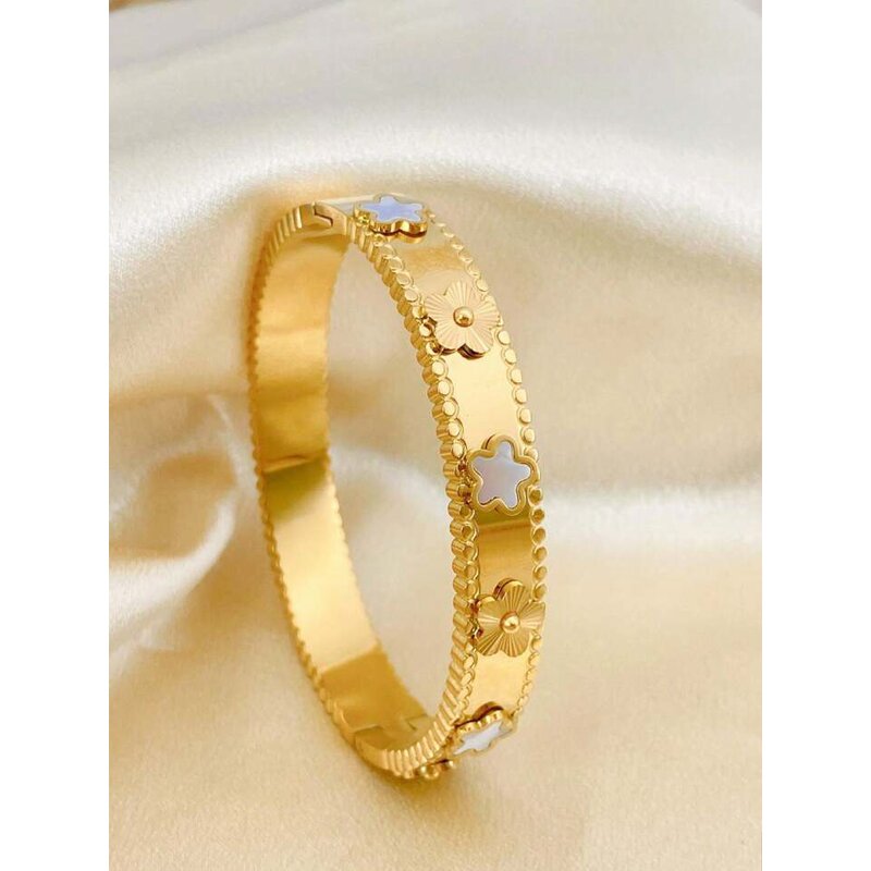 Flower Bracelet Factory - Custom Five Leaf Wide Sleeve