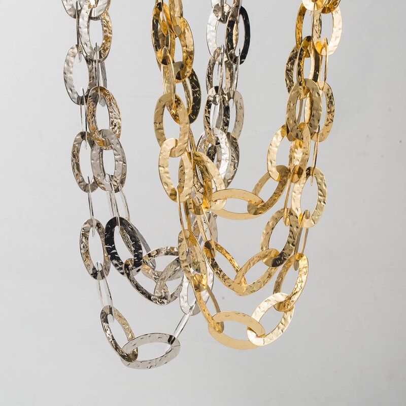 Chain Necklace Factory - Custom Oval Gold Multi-layer OEM