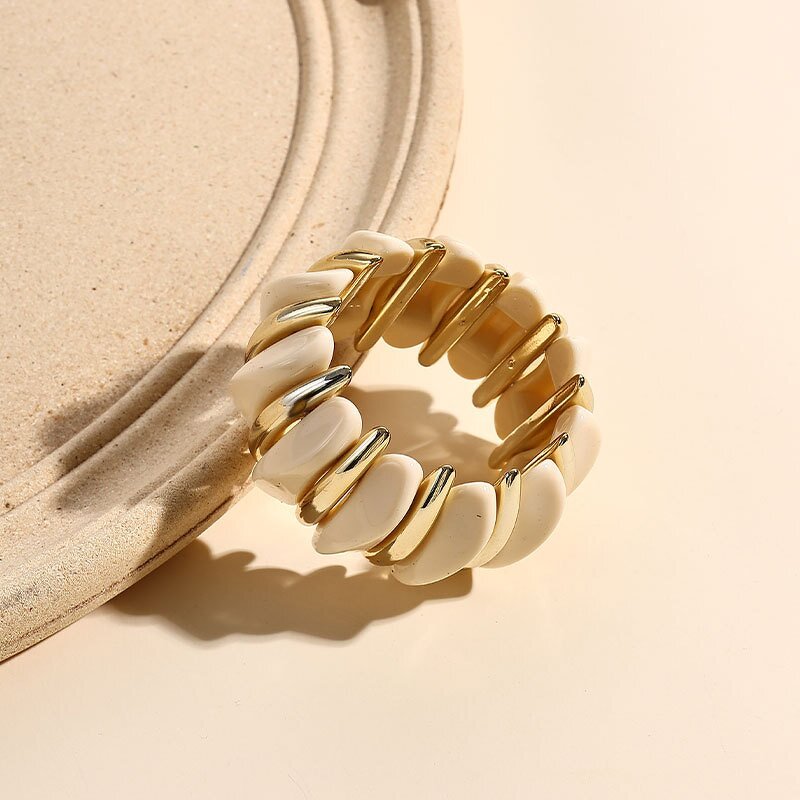 Resin Bracelet Supplier - Custom Splicing Electroplated Gold