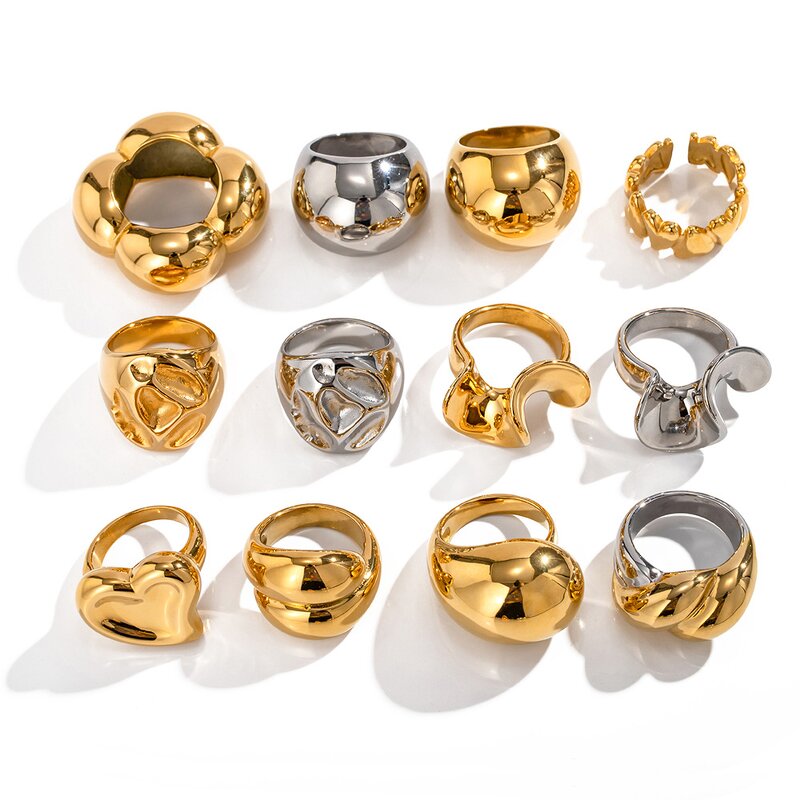 Stainless Steel Rings Supplier - Custom 18K Gold Plated
