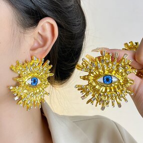 Tassel Earrings Supplier - Custom Baroque Turkish Eye
