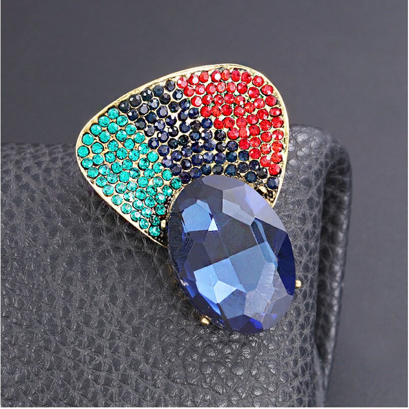 Sapphire Brooch Supplier - Custom High-end Fan-shaped OEM