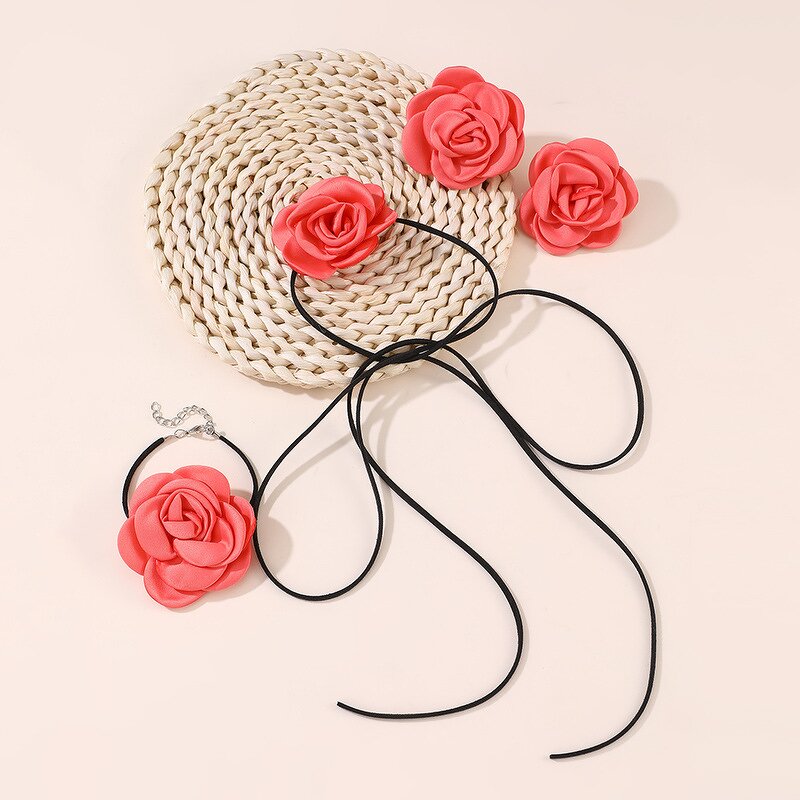 Rose Jewelry Set Factory - Custom Romantic Big Flower Set