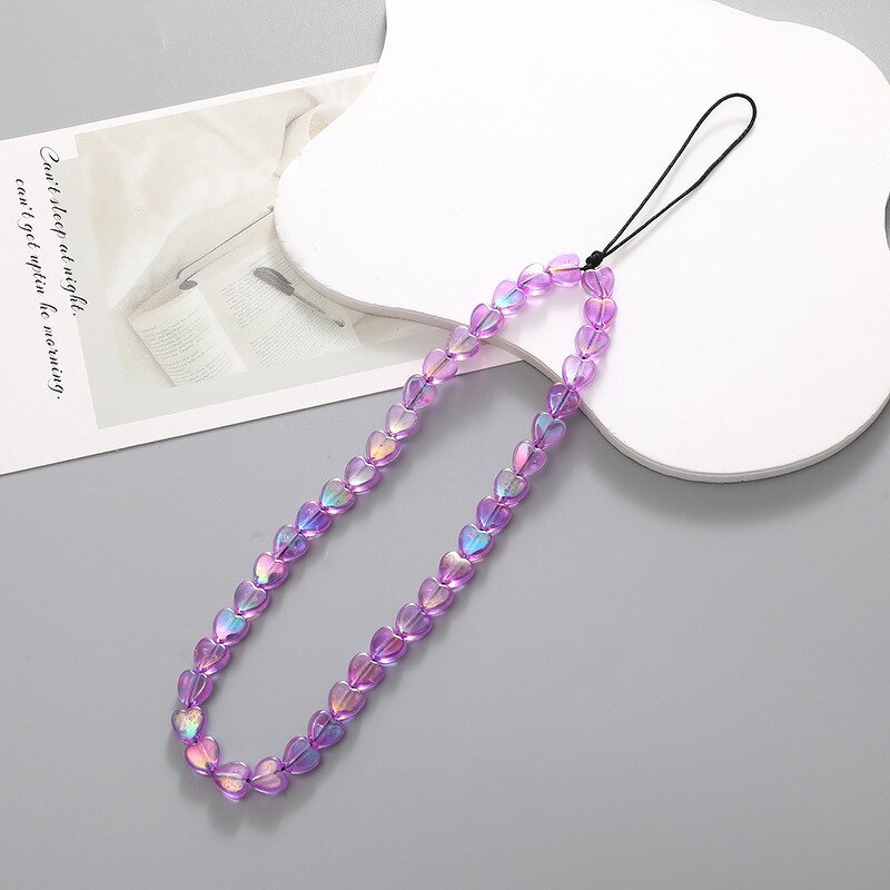 Mobile Phone Pendant Supplier - Custom Love Beaded Wrist Strap