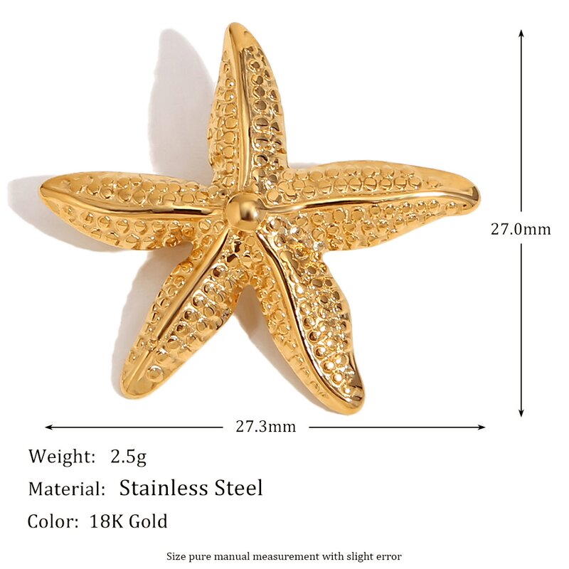 Ocean Brooch Supplier - Custom Geometric Starfish Scallop