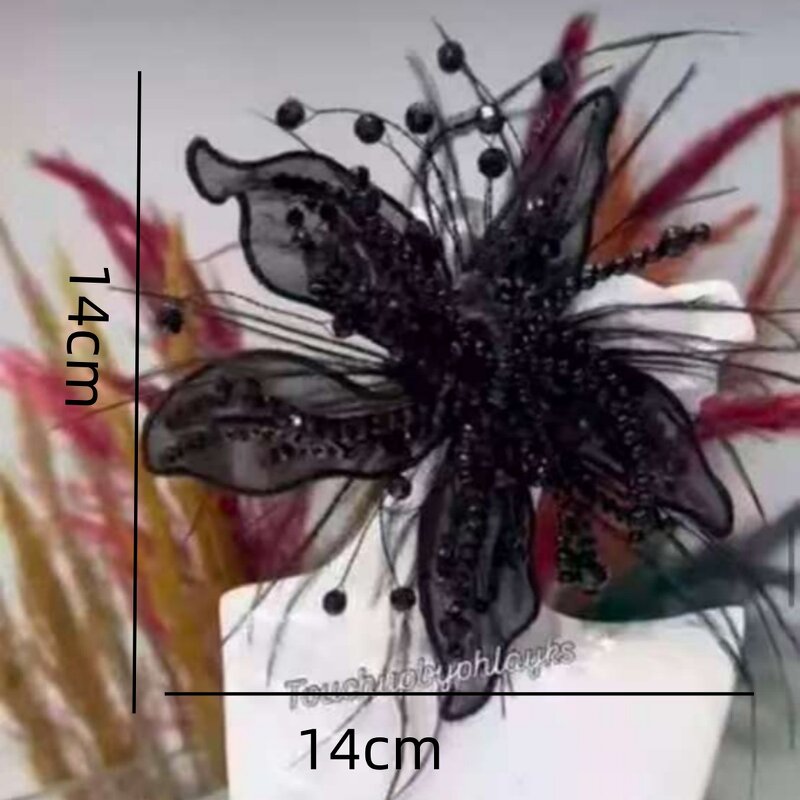 Lace Headwear Clip Factory - Custom Betty White Feather Pearl