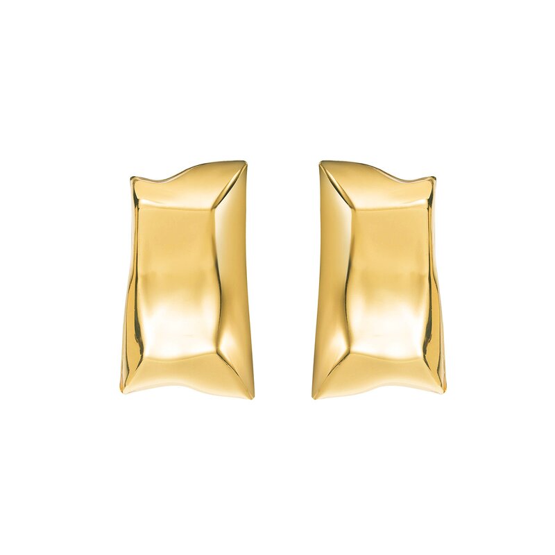 Geometric Earrings Manufacturer - Custom Irregular Gold Drop