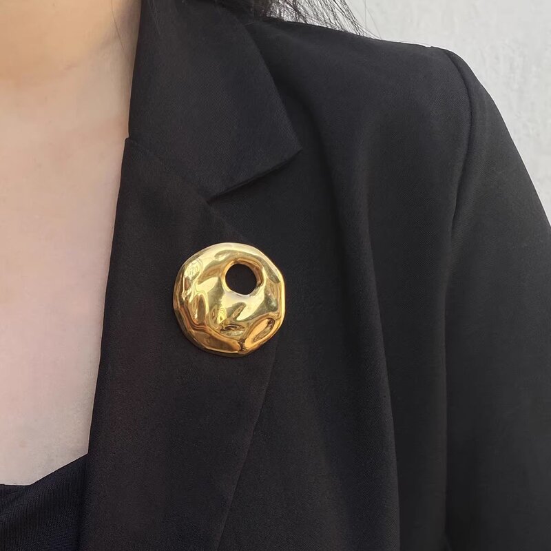 Water Ripple Brooch Factory - Custom Niche Irregular Hollow