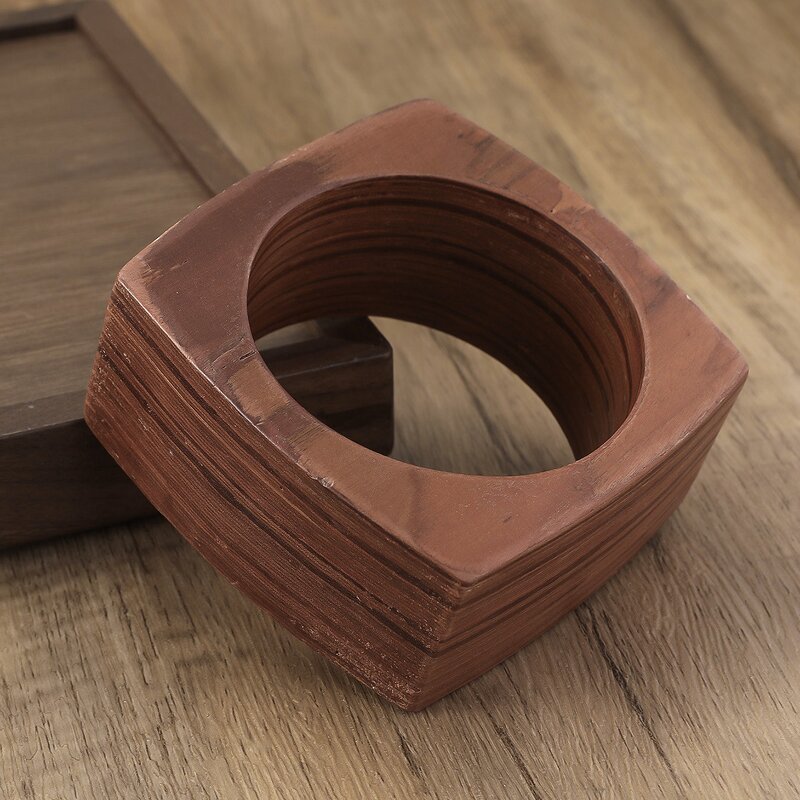Wooden Bracelet Supplier - Custom Tree Grain Geometric