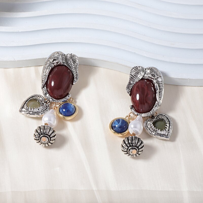 Animal Earrings Factory - Custom Acrylic Pearl Gemstone Drop