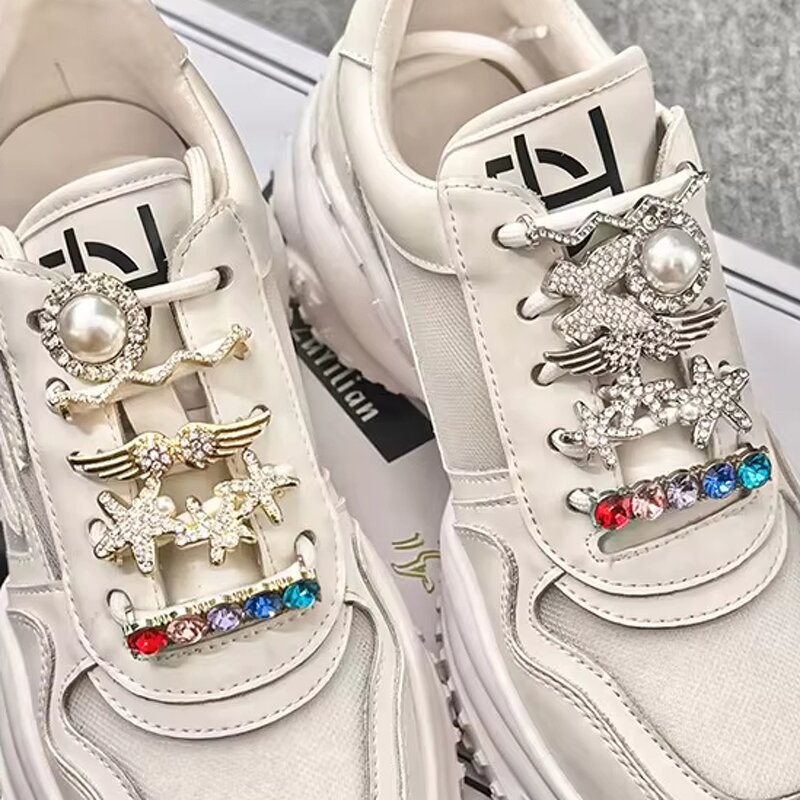 Shoe Charms Manufacturer - Custom Metal Buckle Pearl Strap