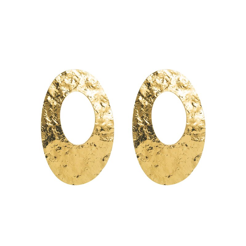 Geometric Earrings Manufacturer - Custom Irregular Gold Drop