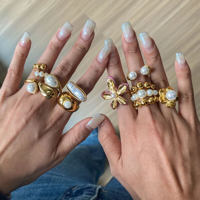 Titanium Steel Ring Supplier - Custom Non Fading Pearl