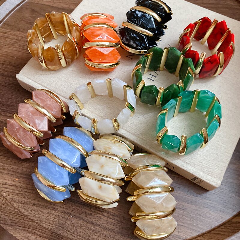 Elastic Bracelet Manufacturer - Custom Acrylic Irregular Diamond