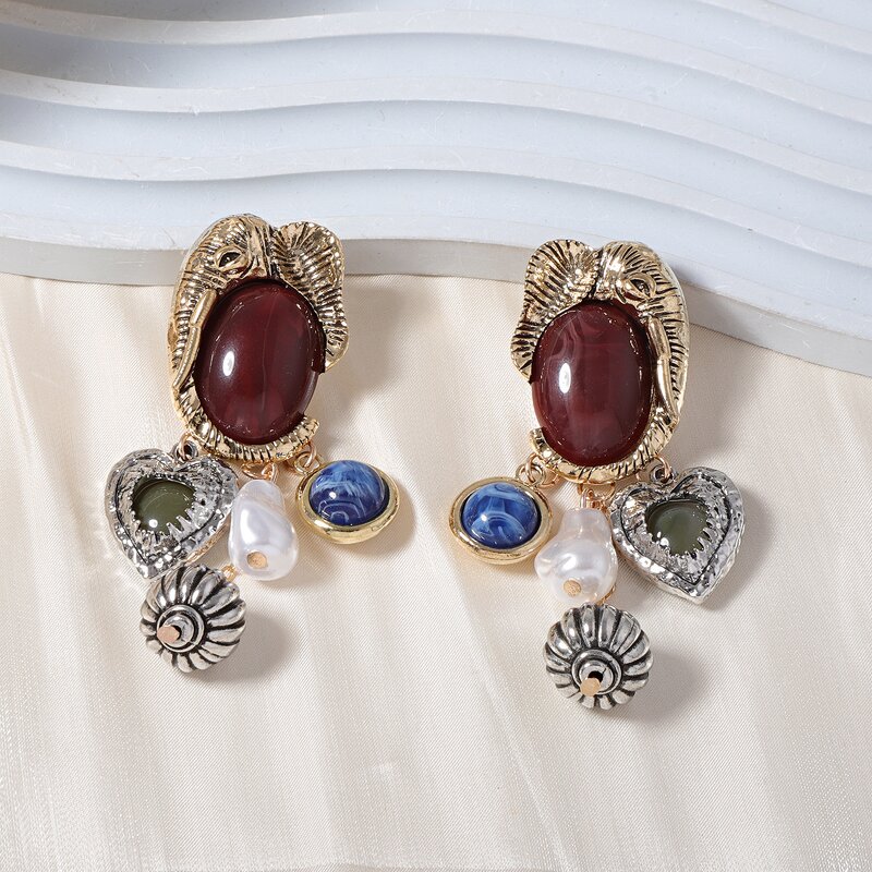 Animal Earrings Factory - Custom Acrylic Pearl Gemstone Drop