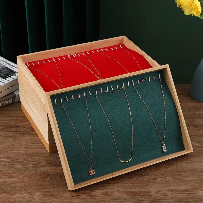Bamboo Display Stand Supplier - Custom Bracelet Pendant Tray