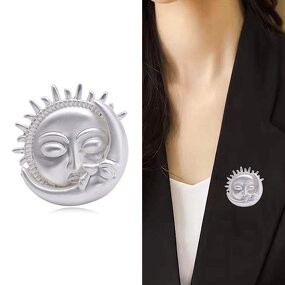 Gold Sun Brooch Manufacturer - Wholesale Custom Jewelry Pin