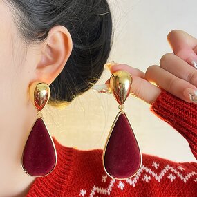 Drop Earrings Supplier - Custom Velvet Water Drop OEM