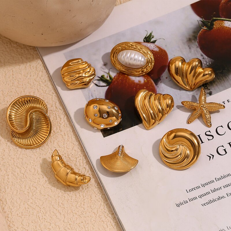 Ocean Brooch Supplier - Custom Geometric Starfish Scallop