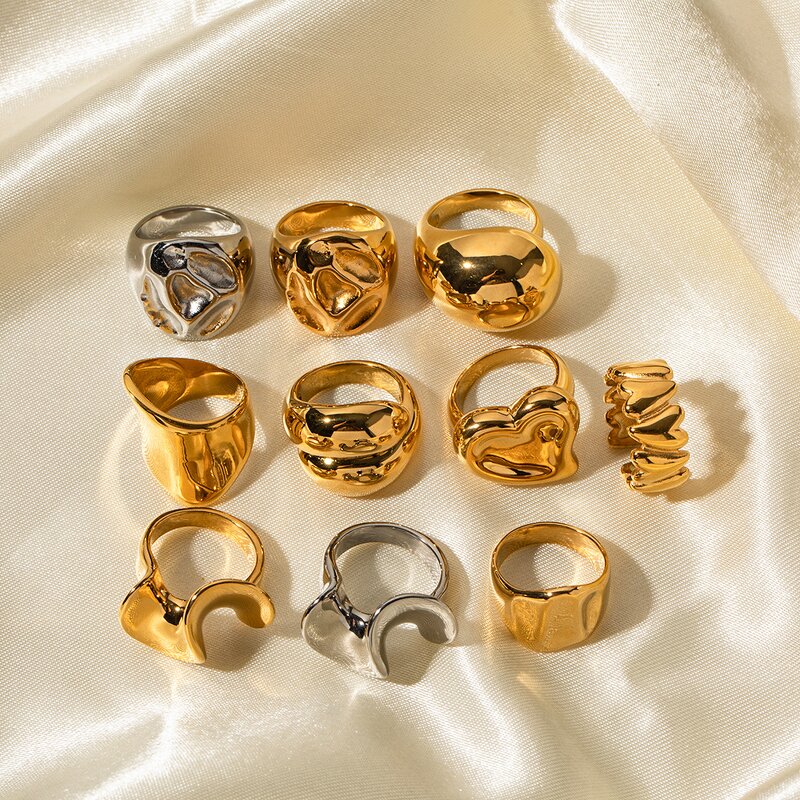 Stainless Steel Rings Supplier - Custom 18K Gold Plated